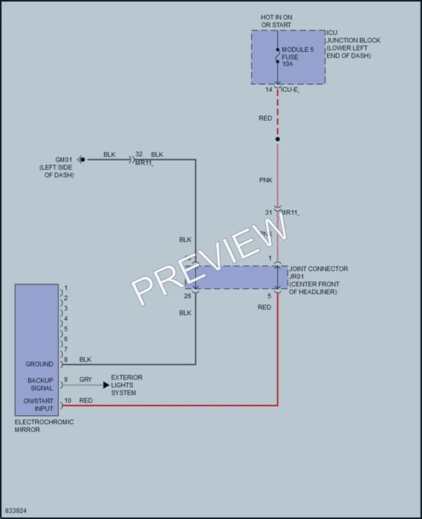 2023 Kia Seltos Power Mirrors wiring diagram preview