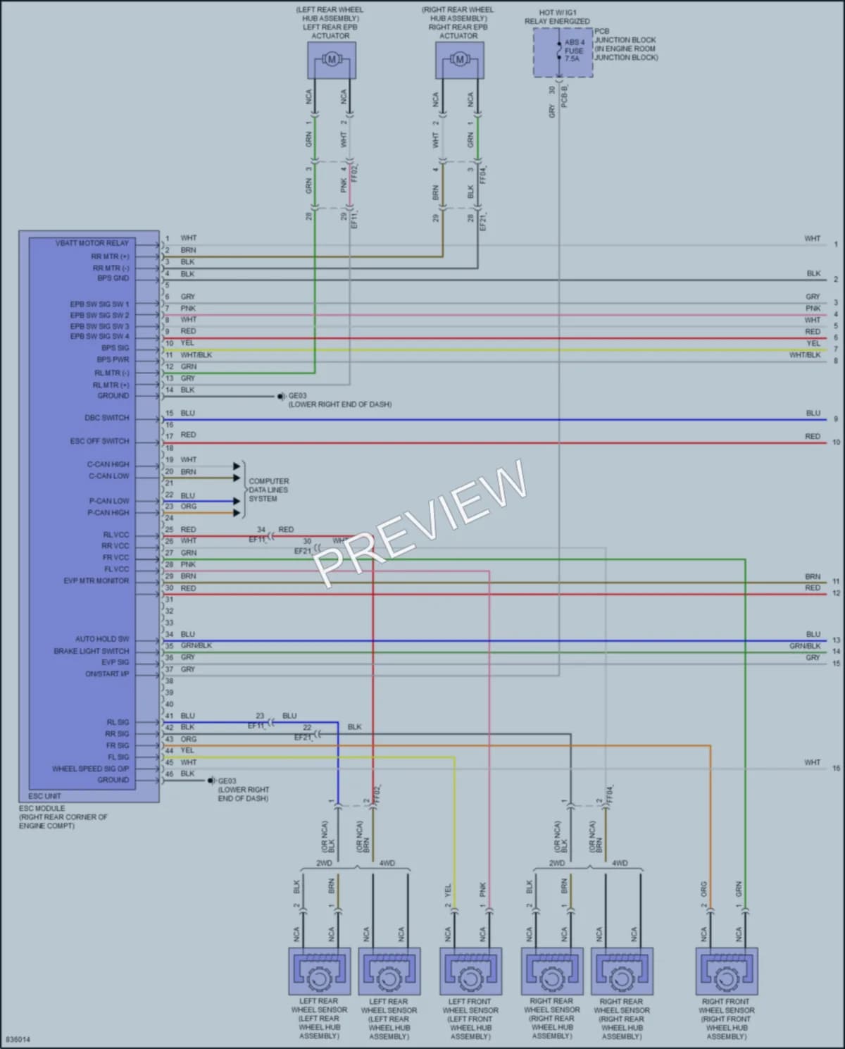 2023 Kia Sorento Anti Lock Brakes wiring diagram preview