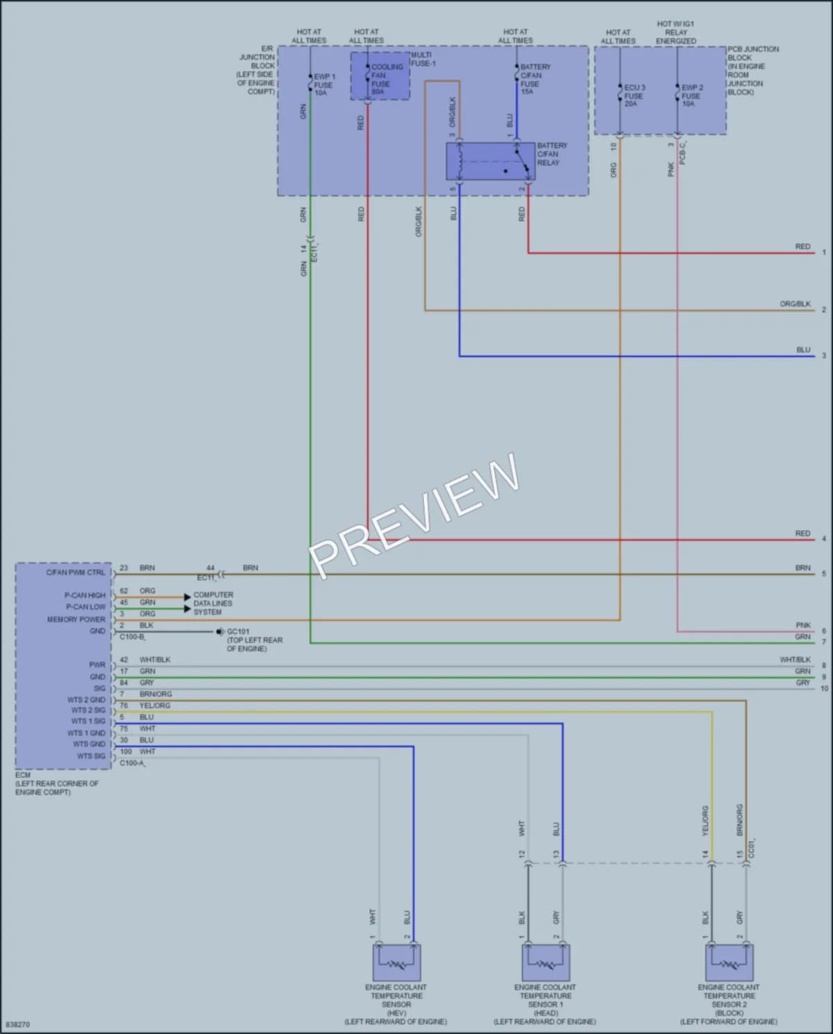2023 Kia Sorento Cooling Fan wiring diagram preview
