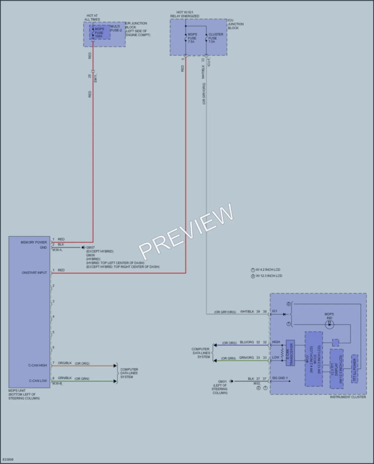 2023 Kia Sorento Electronic Power Steering wiring diagram preview