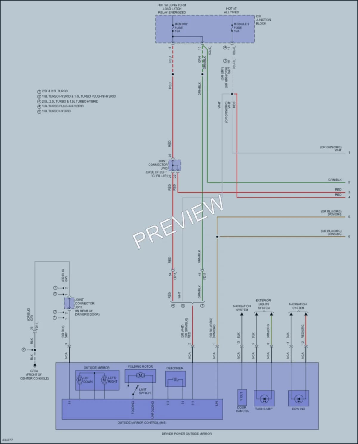 2023 Kia SorentoHybrid Memory Systems wiring diagram preview