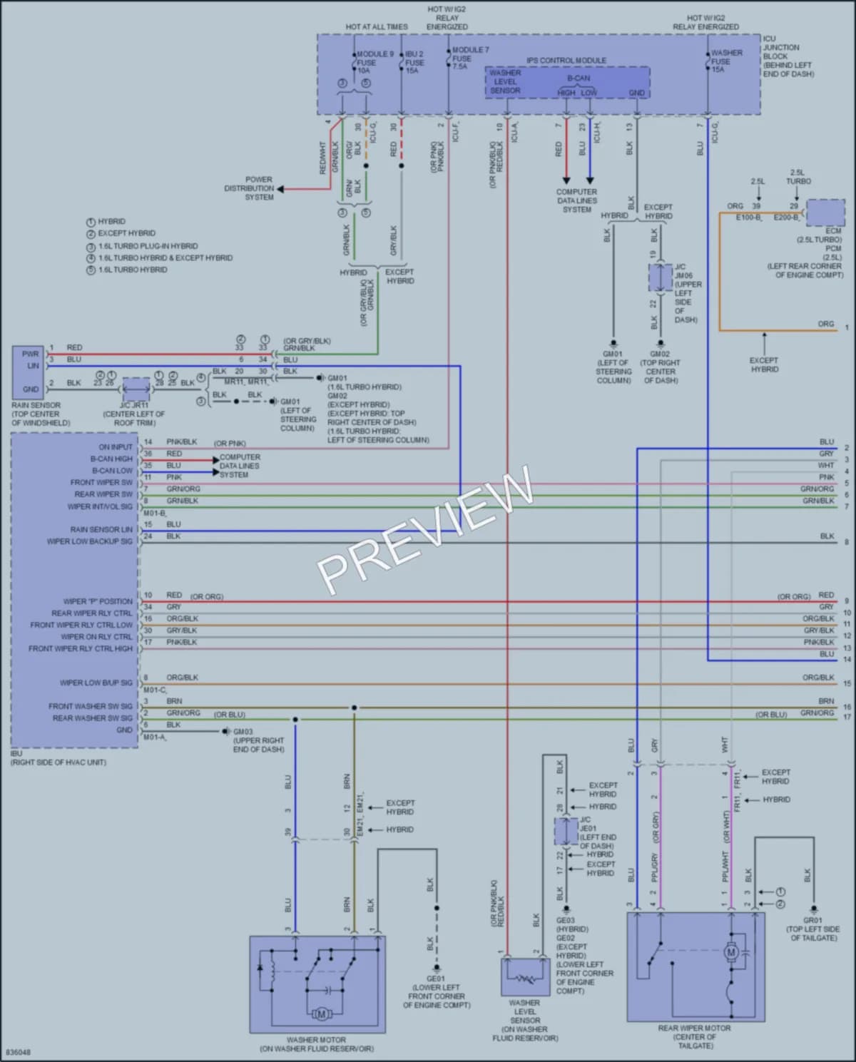 2023 Kia SorentoHybrid Wiper Washer wiring diagram preview