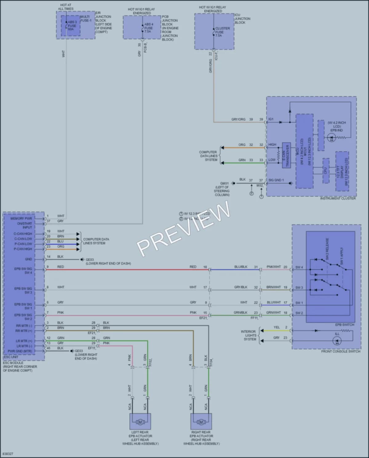 2023 Kia SorentoPlugIn Shift Interlock wiring diagram preview