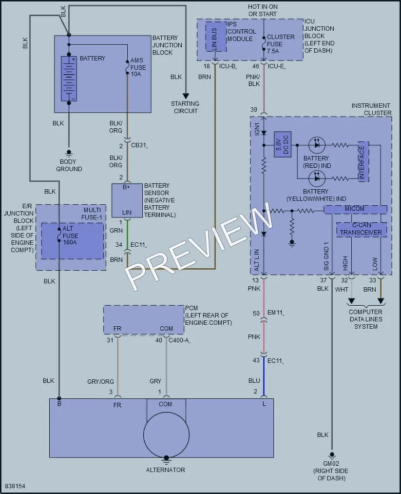 2023 Kia Soul Starting Charging wiring diagram preview