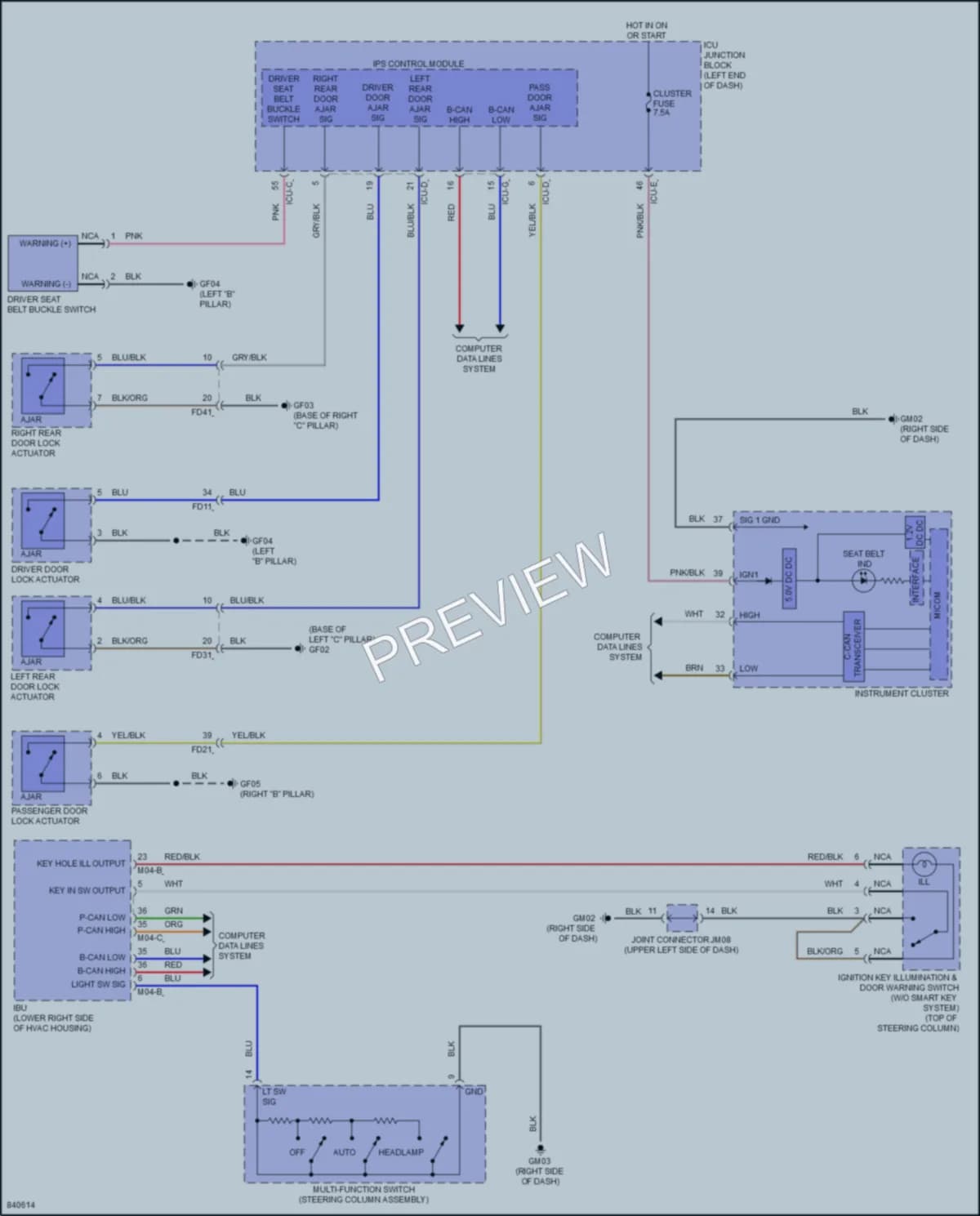 2023 Kia Soul Warning Systems wiring diagram preview