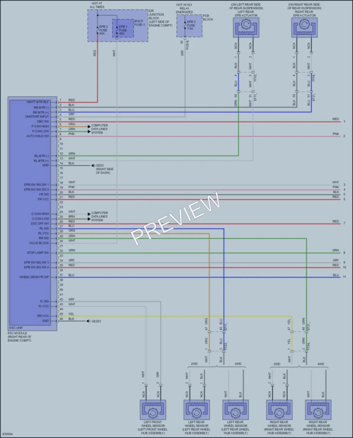 2023 Kia Sportage Anti Lock Brakes wiring diagram preview