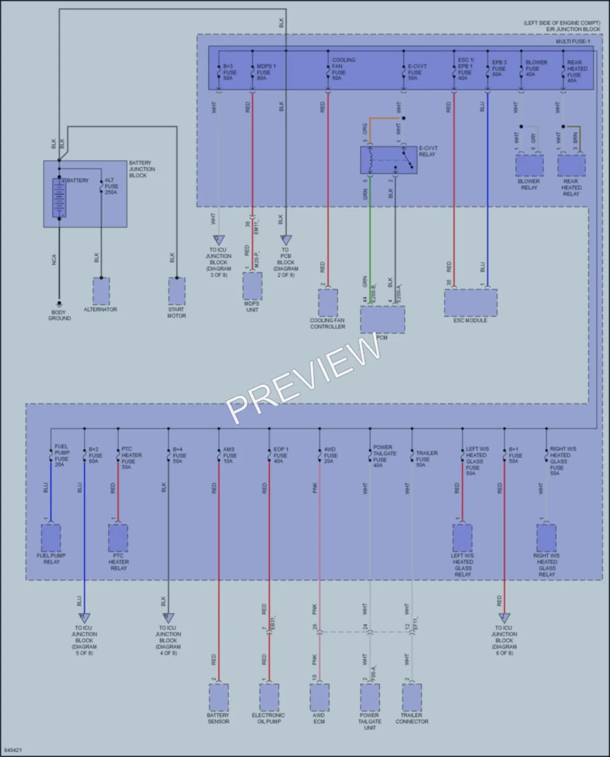 2023 Kia Sportage Power Distribution wiring diagram preview