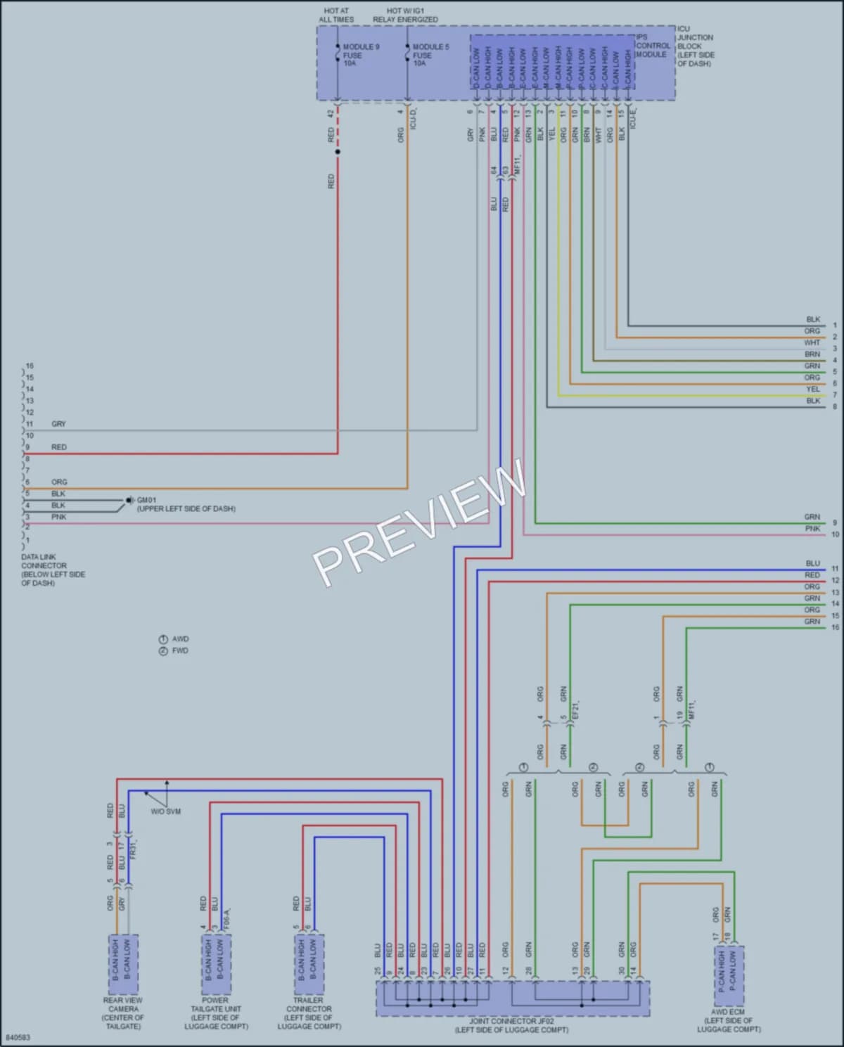 2023 Kia SportageHybrid Computer Data Lines wiring diagram preview