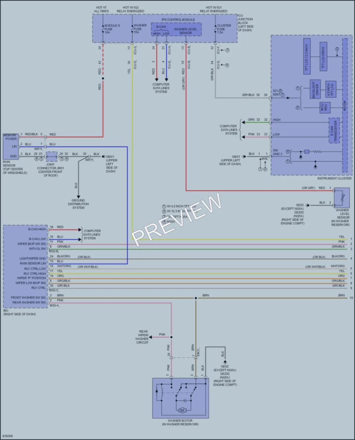 2023 Kia SportageHybrid Wiper Washer wiring diagram preview