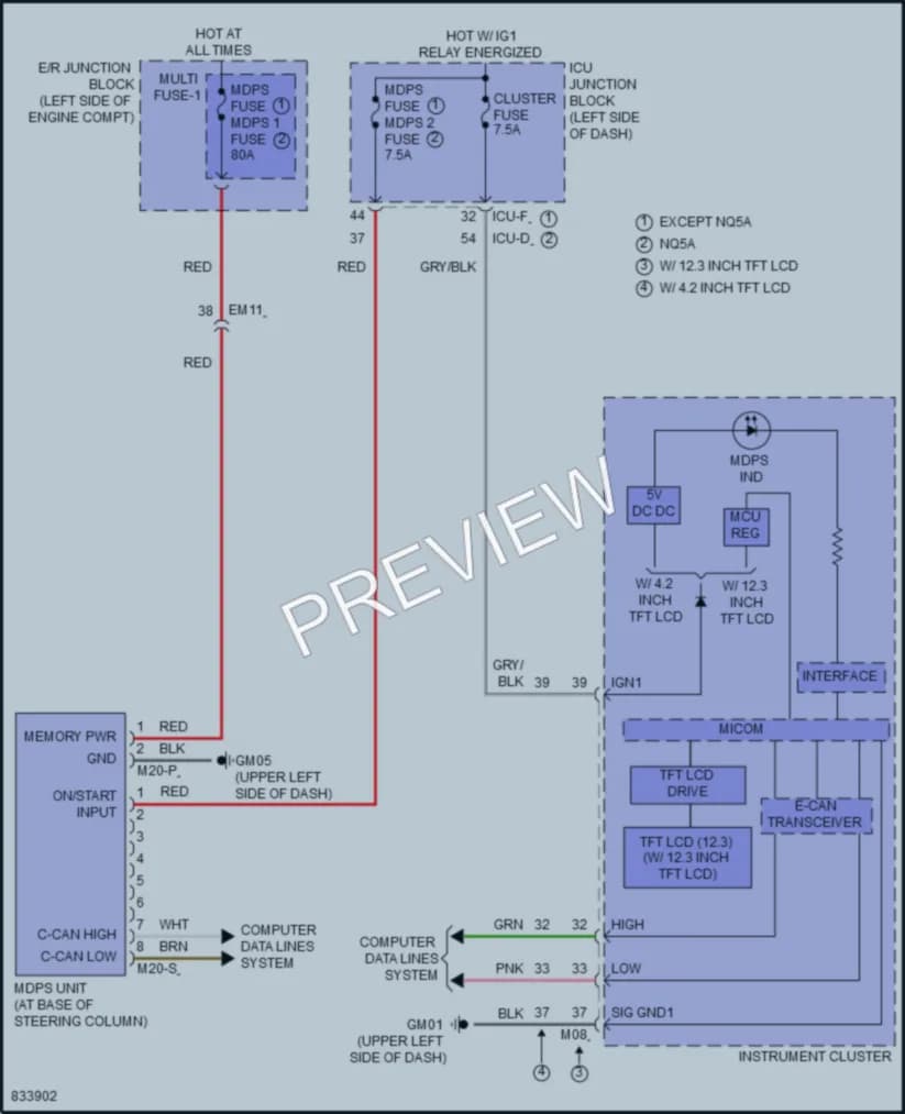 2023 Kia SportagePlugIn Electronic Power Steering wiring diagram preview