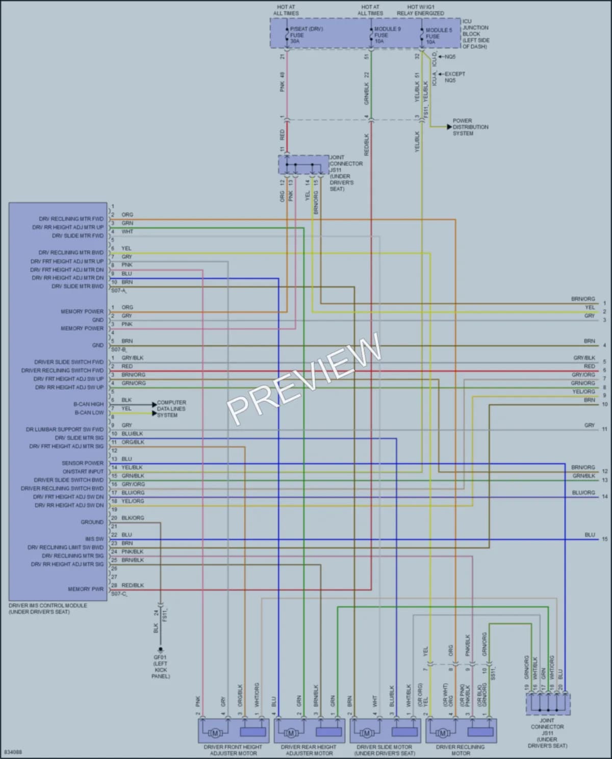 2023 Kia SportagePlugIn Memory Systems wiring diagram preview