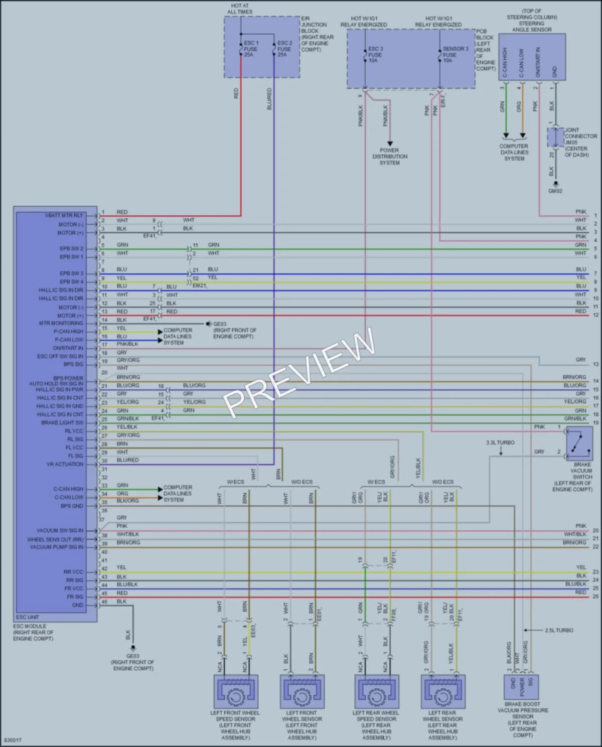 2023 Kia Stinger Anti Lock Brakes wiring diagram preview