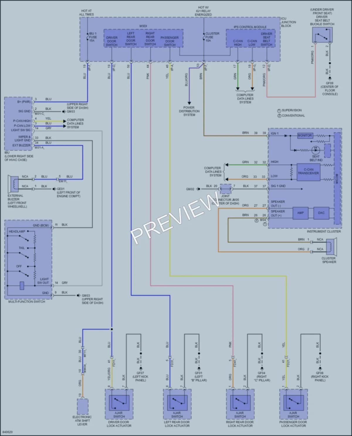 2023 Kia Stinger Warning Systems wiring diagram preview