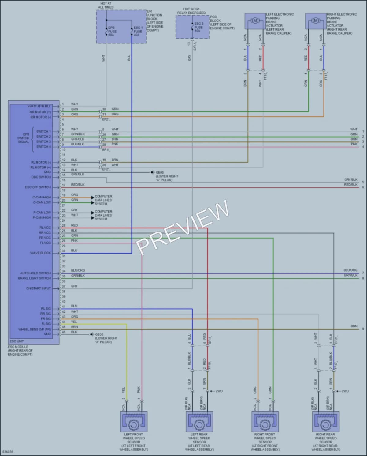 2023 Kia Telluride Anti Lock Brakes wiring diagram preview