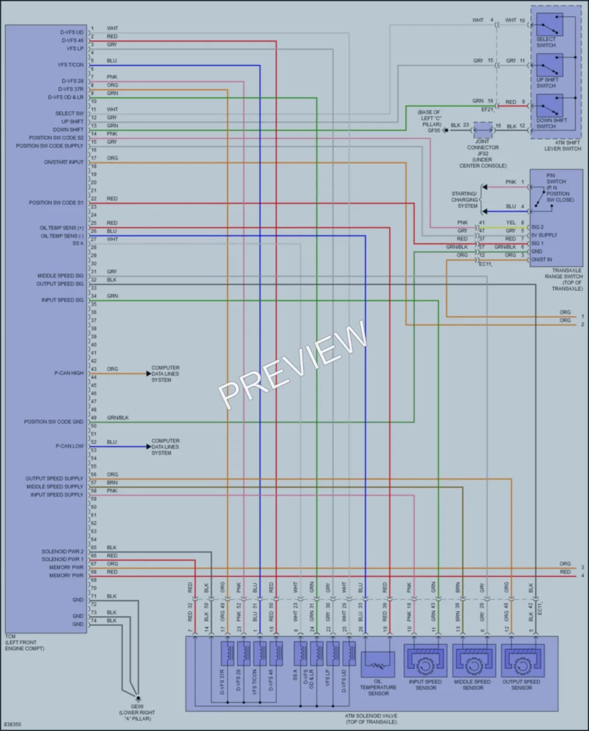 2023 Kia Telluride Transmission wiring diagram preview