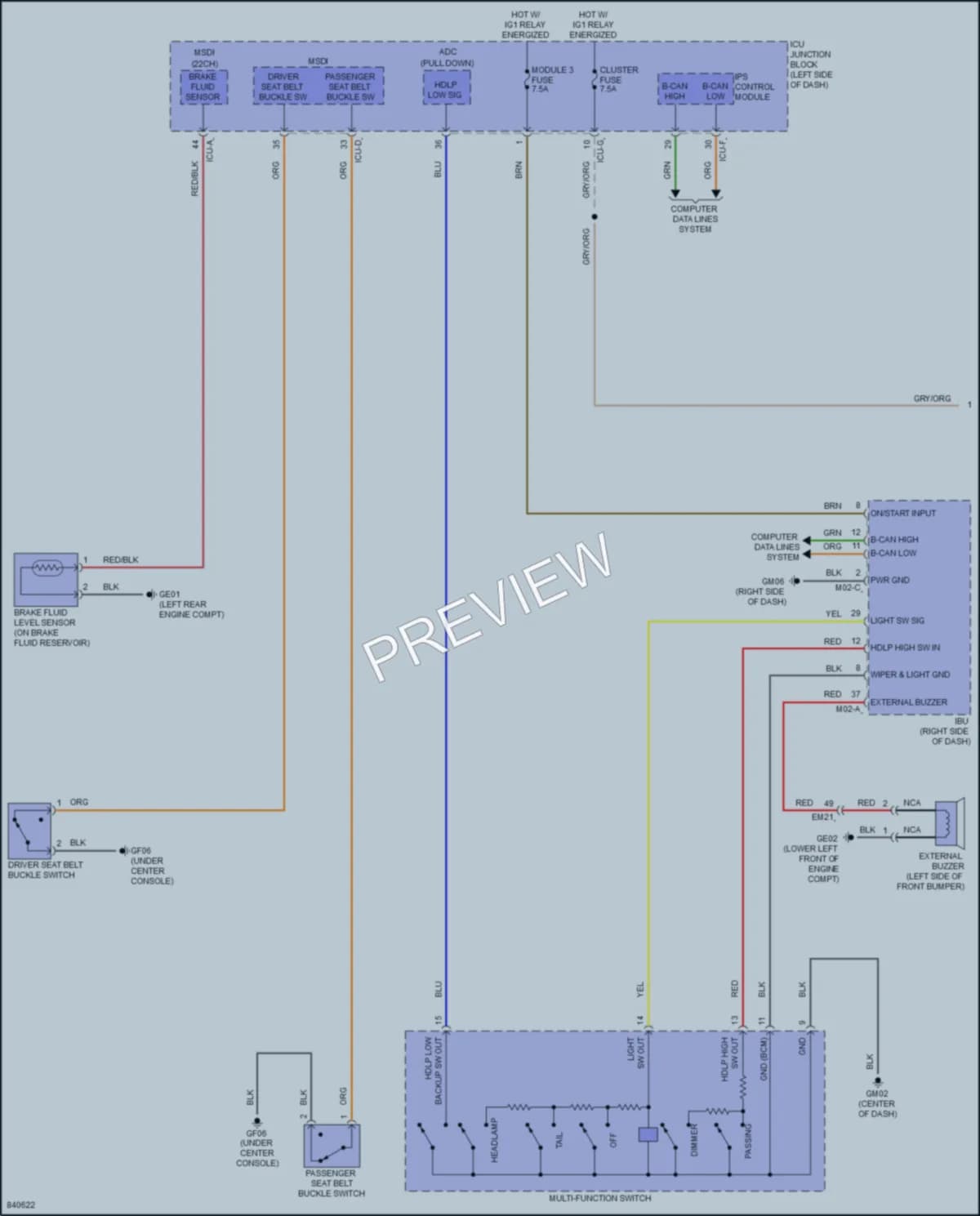 2023 Kia Telluride Warning Systems wiring diagram preview