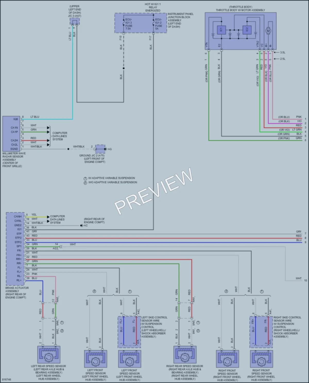 2023 Lexus ES250 Cruise Control wiring diagram preview