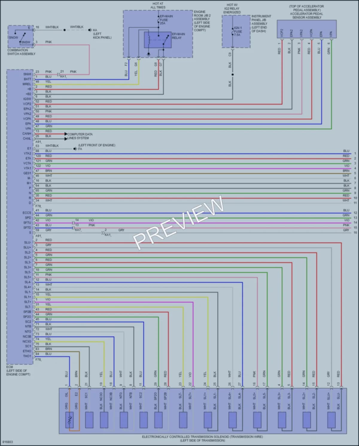 2023 Lexus IS300 Transmission wiring diagram preview