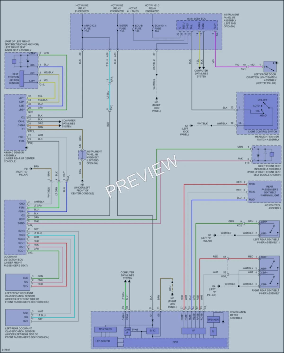 2023 Lexus IS300 Warning Systems wiring diagram preview