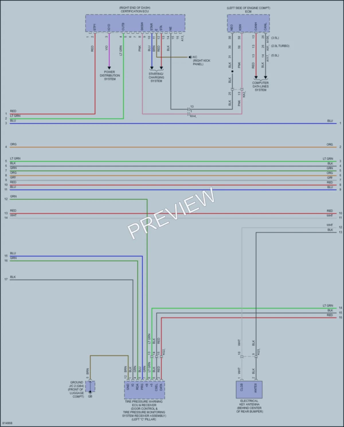 2023 Lexus IS350 Power Door Locks wiring diagram preview