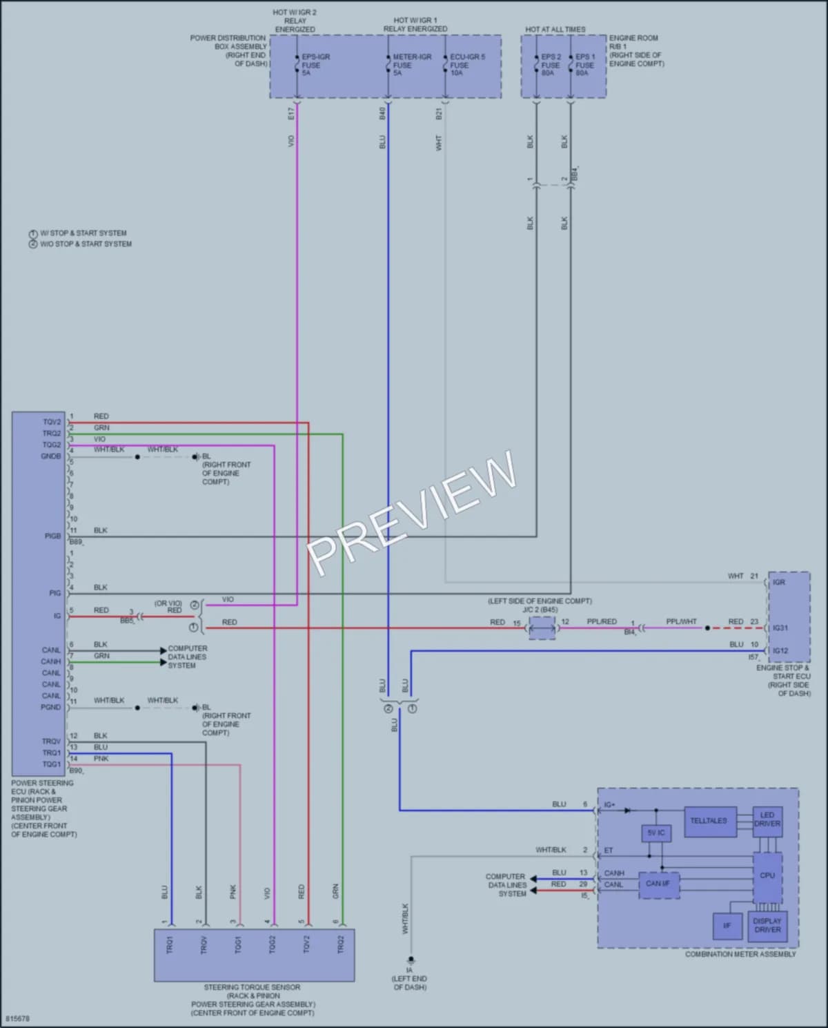 2023 Lexus LX600 Electronic Power Steering wiring diagram preview