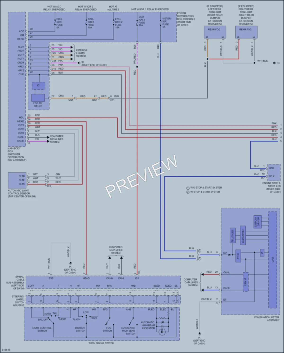 2023 Lexus LX600 Headlights wiring diagram preview