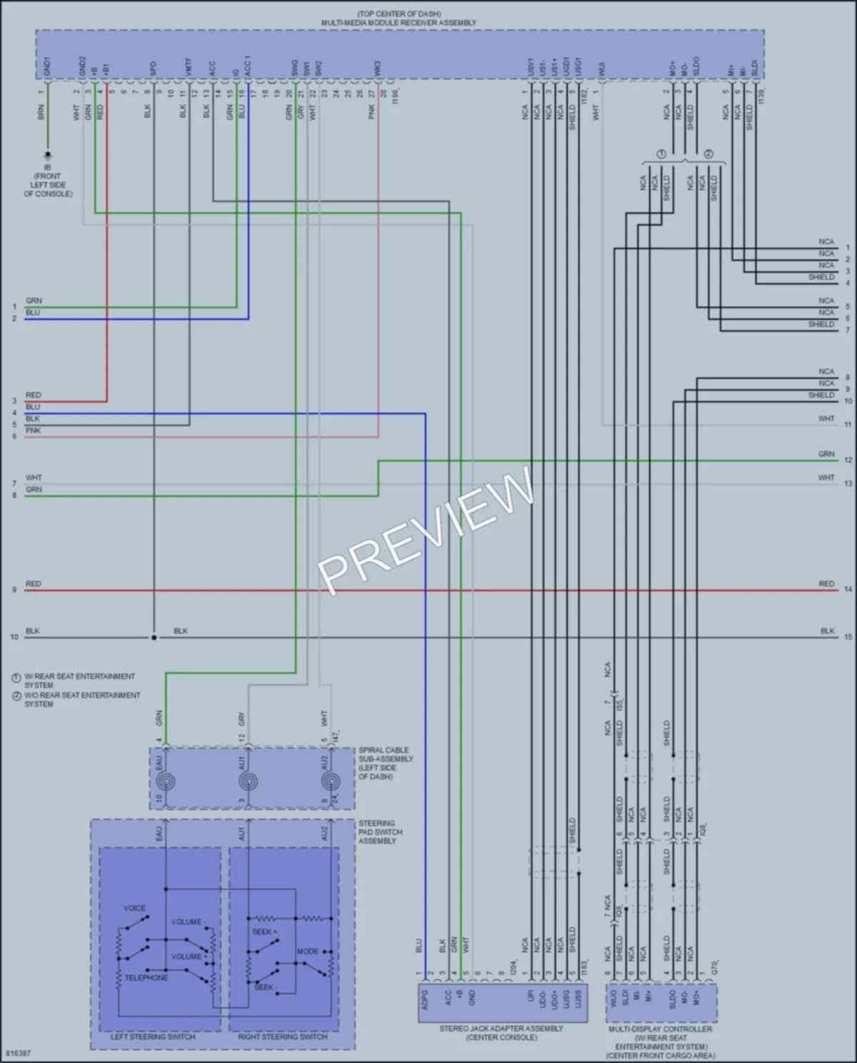 2023 Lexus LX600 Navigation wiring diagram preview