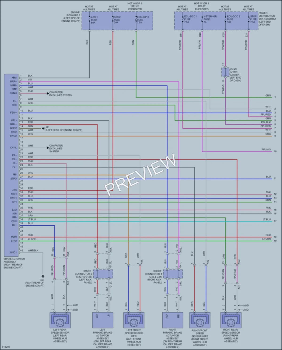 2023 Lexus NX250 Anti Lock Brakes wiring diagram preview