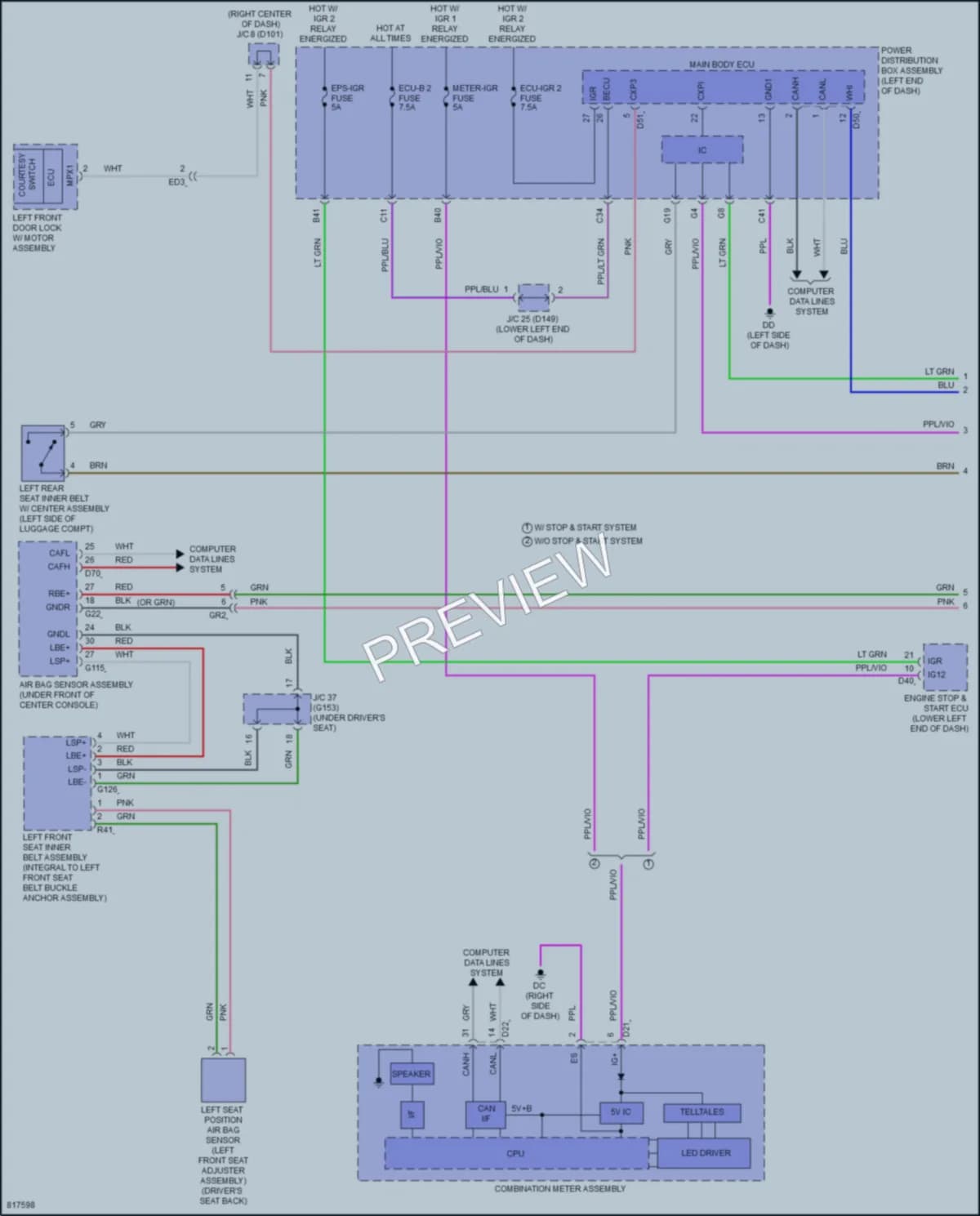 2023 Lexus NX250 Warning Systems wiring diagram preview