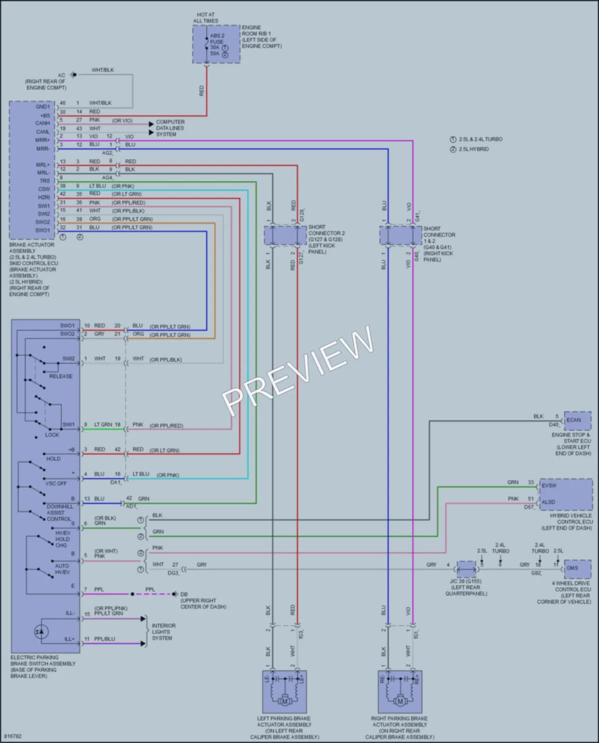 2023 Lexus NX350h Shift Interlock wiring diagram preview