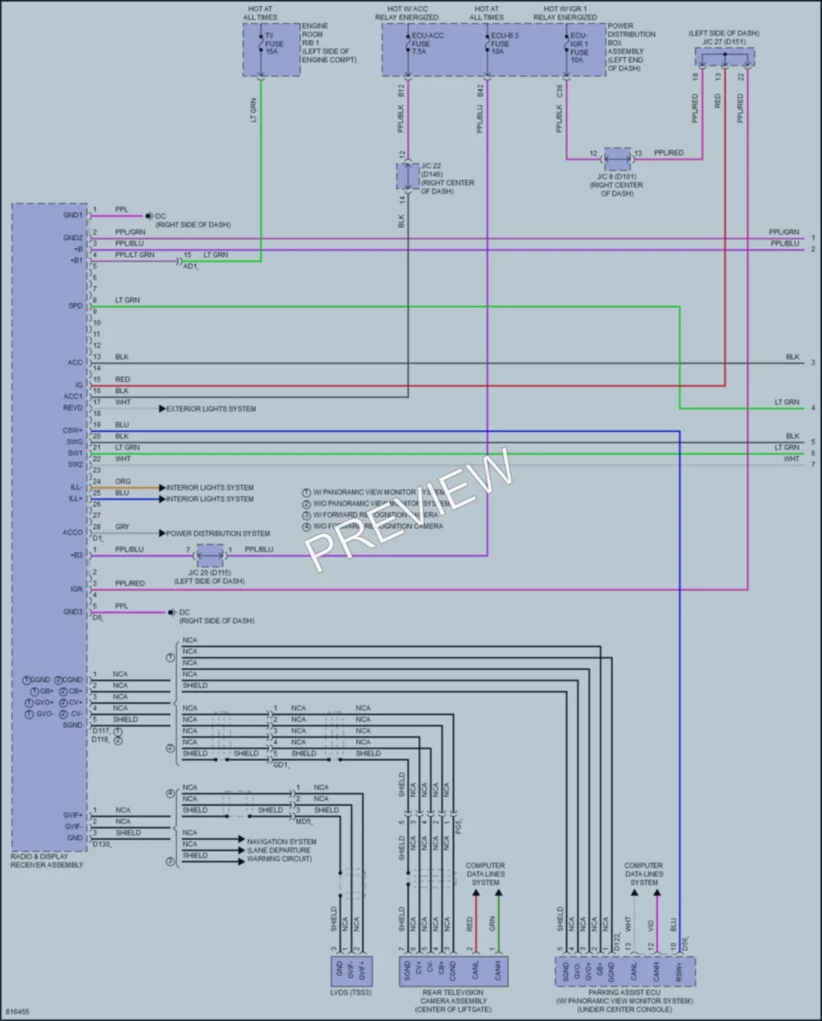 2023 Lexus NX450h Radio wiring diagram preview