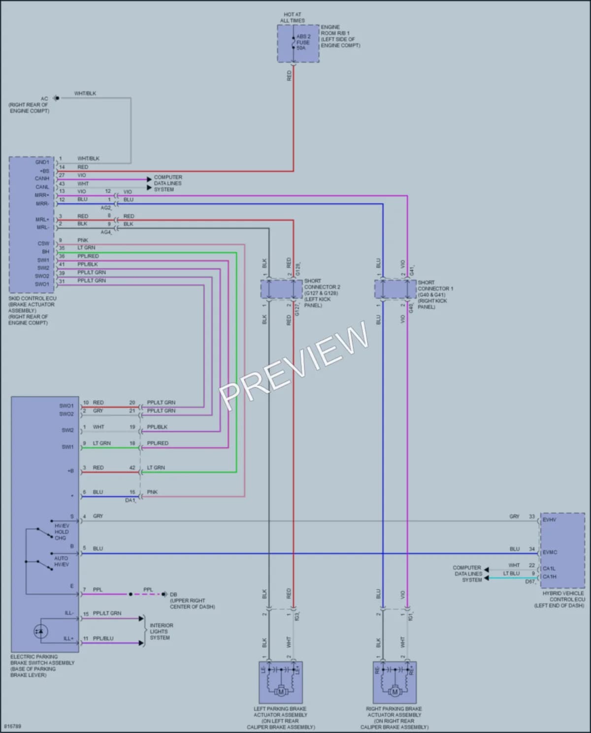 2023 Lexus NX450h Shift Interlock wiring diagram preview