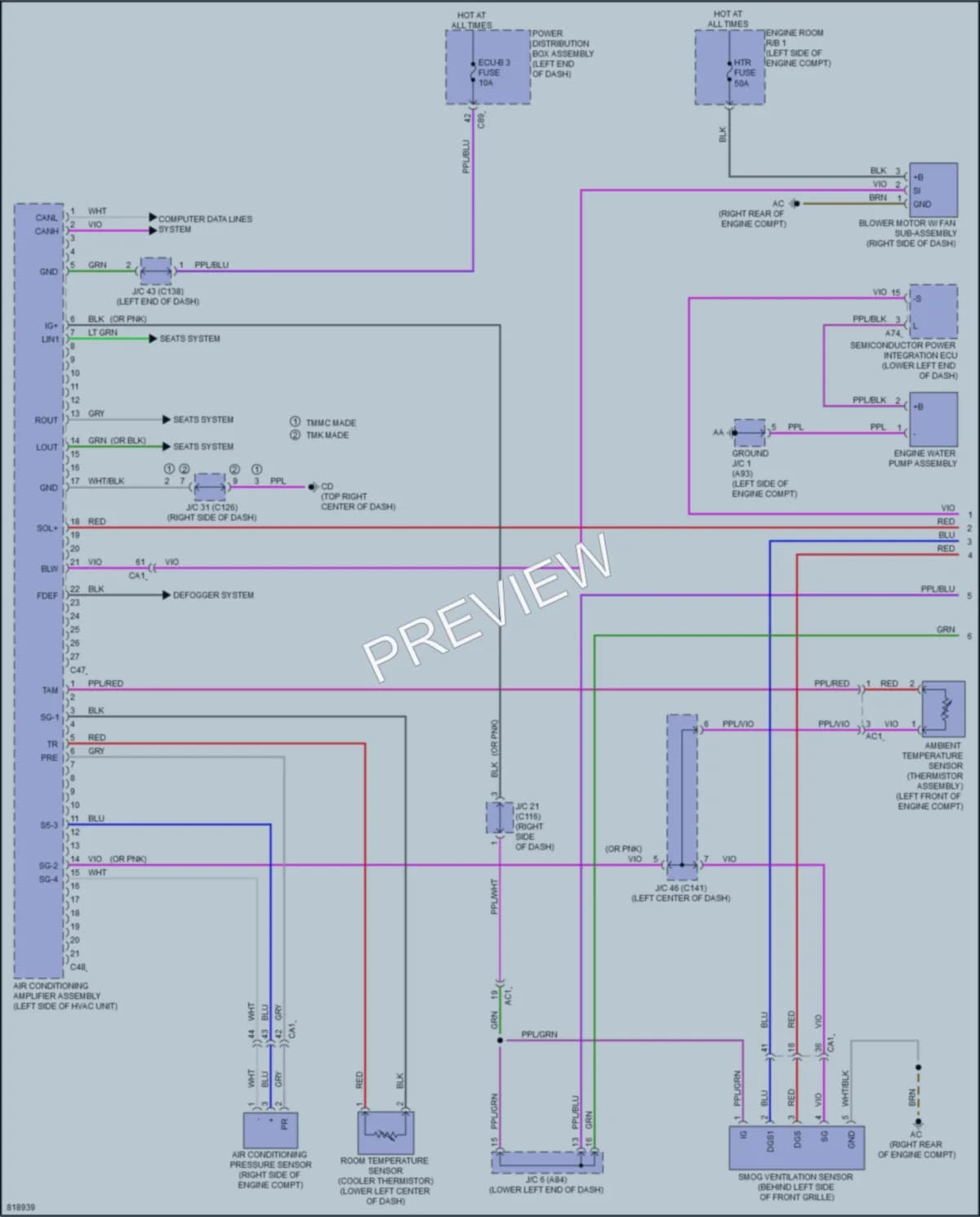 2023 Lexus RX350 Air Conditioning wiring diagram preview