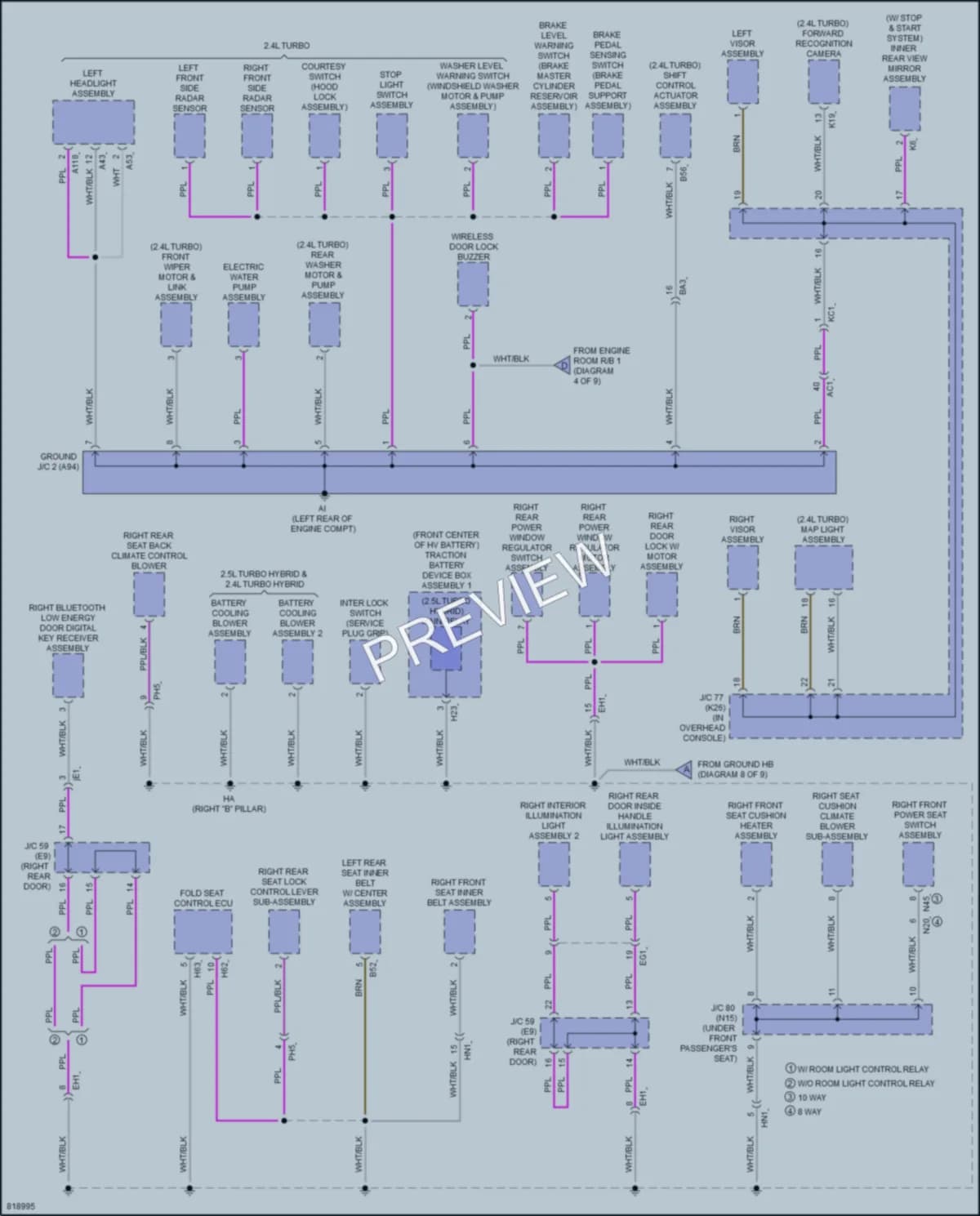 2023 Lexus RX350 Ground Distribution wiring diagram preview