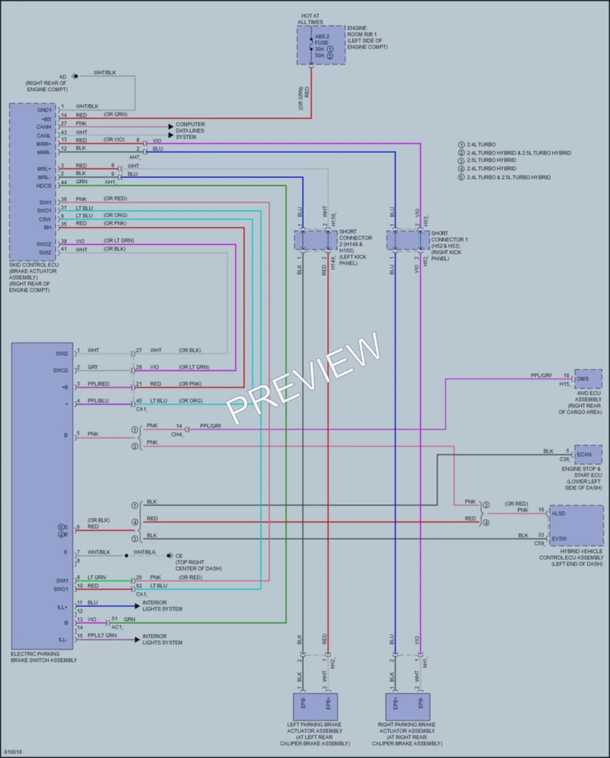 2023 Lexus RX350 Shift Interlock wiring diagram preview