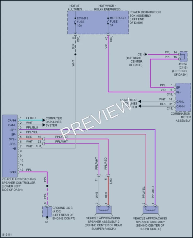 2023 Lexus RX350h Active Bodyworks wiring diagram preview