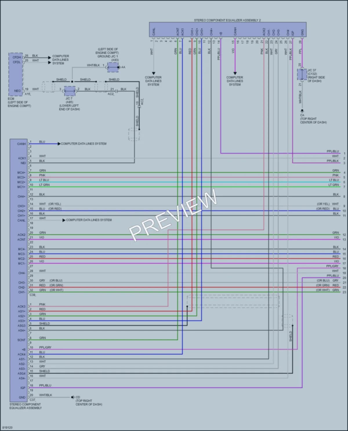 2023 Lexus RX500h Radio wiring diagram preview