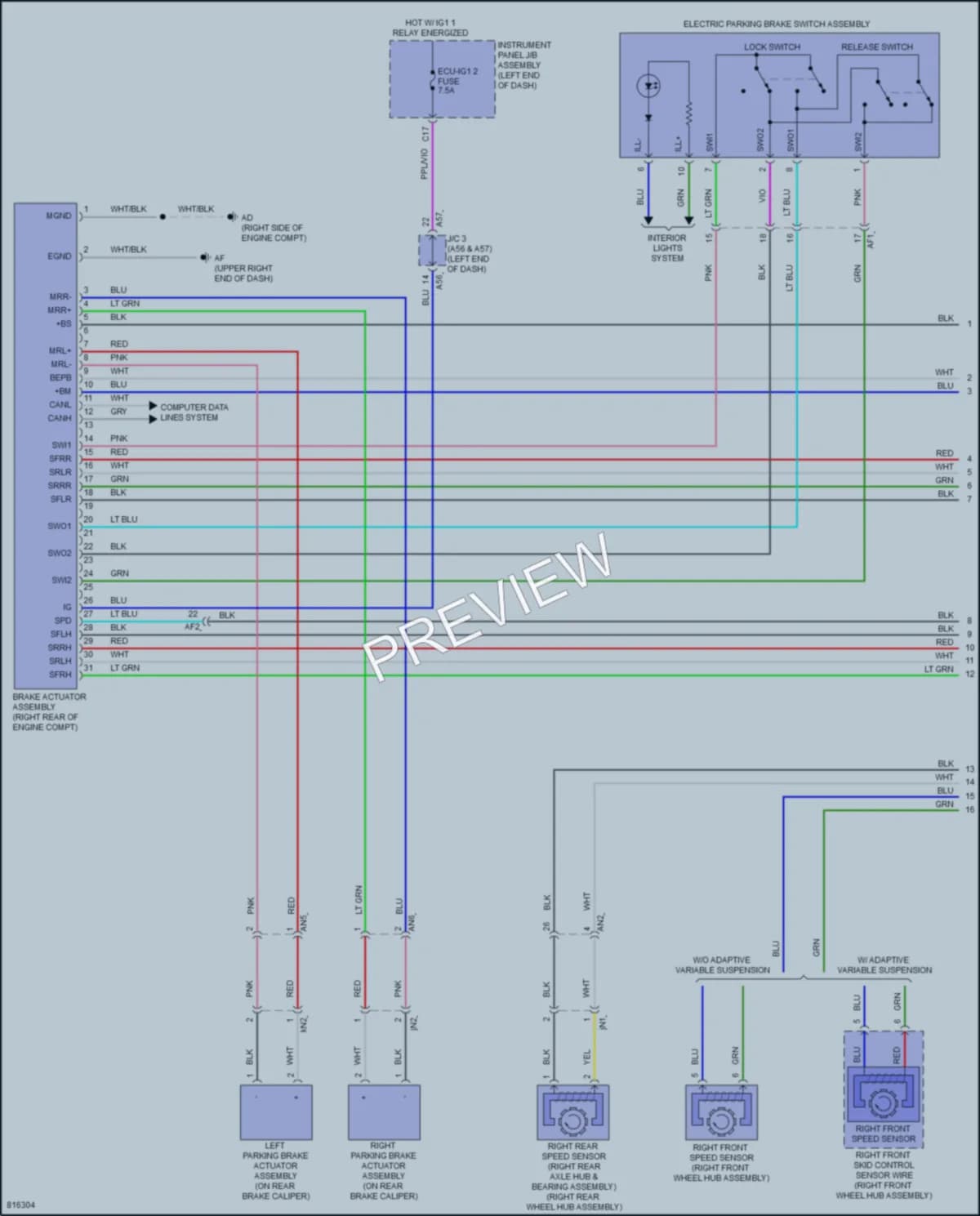2023 Lexus UX250h Anti Lock Brakes wiring diagram preview
