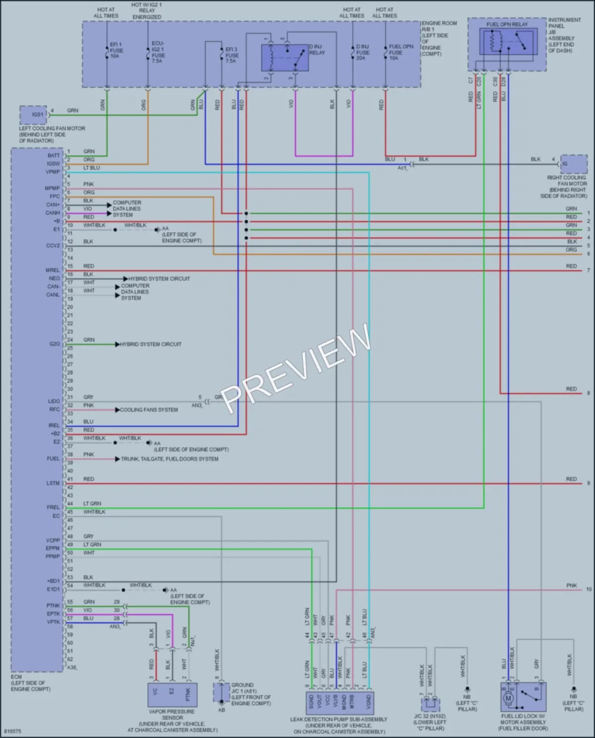 2023 Lexus UX250h Engine Performance wiring diagram preview