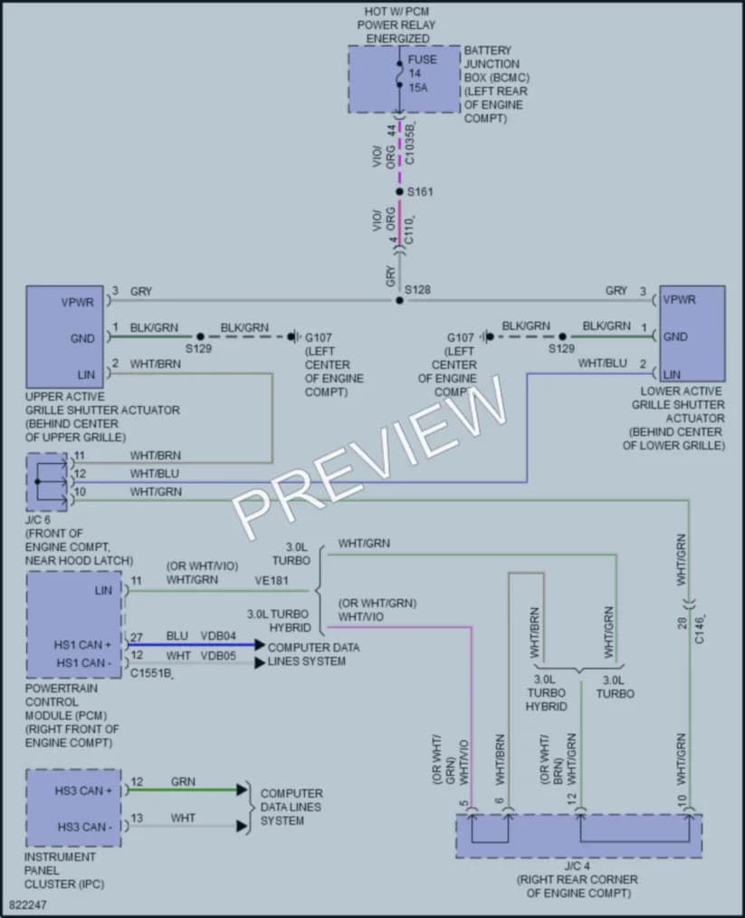 2023 Lincoln Aviator Active Bodyworks wiring diagram preview