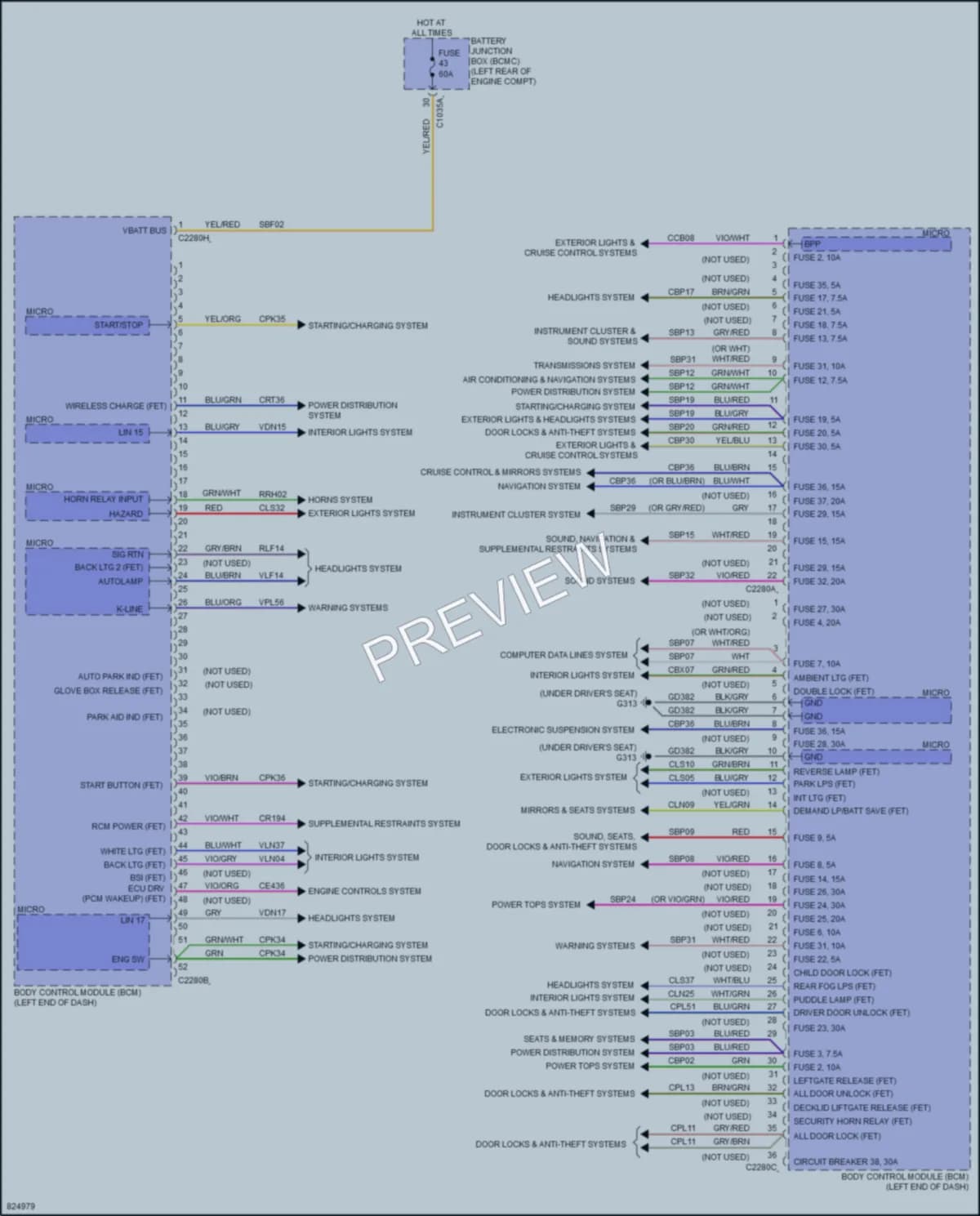 2023 Lincoln Aviator Body Control Modules wiring diagram preview
