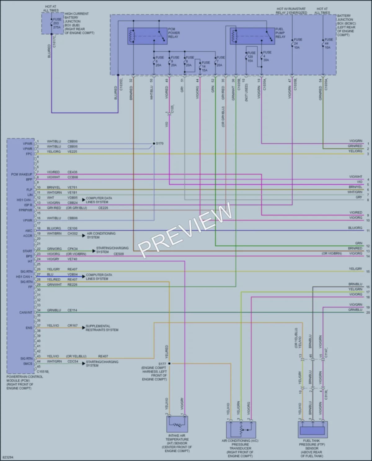 2023 Lincoln Aviator Engine Performance wiring diagram preview