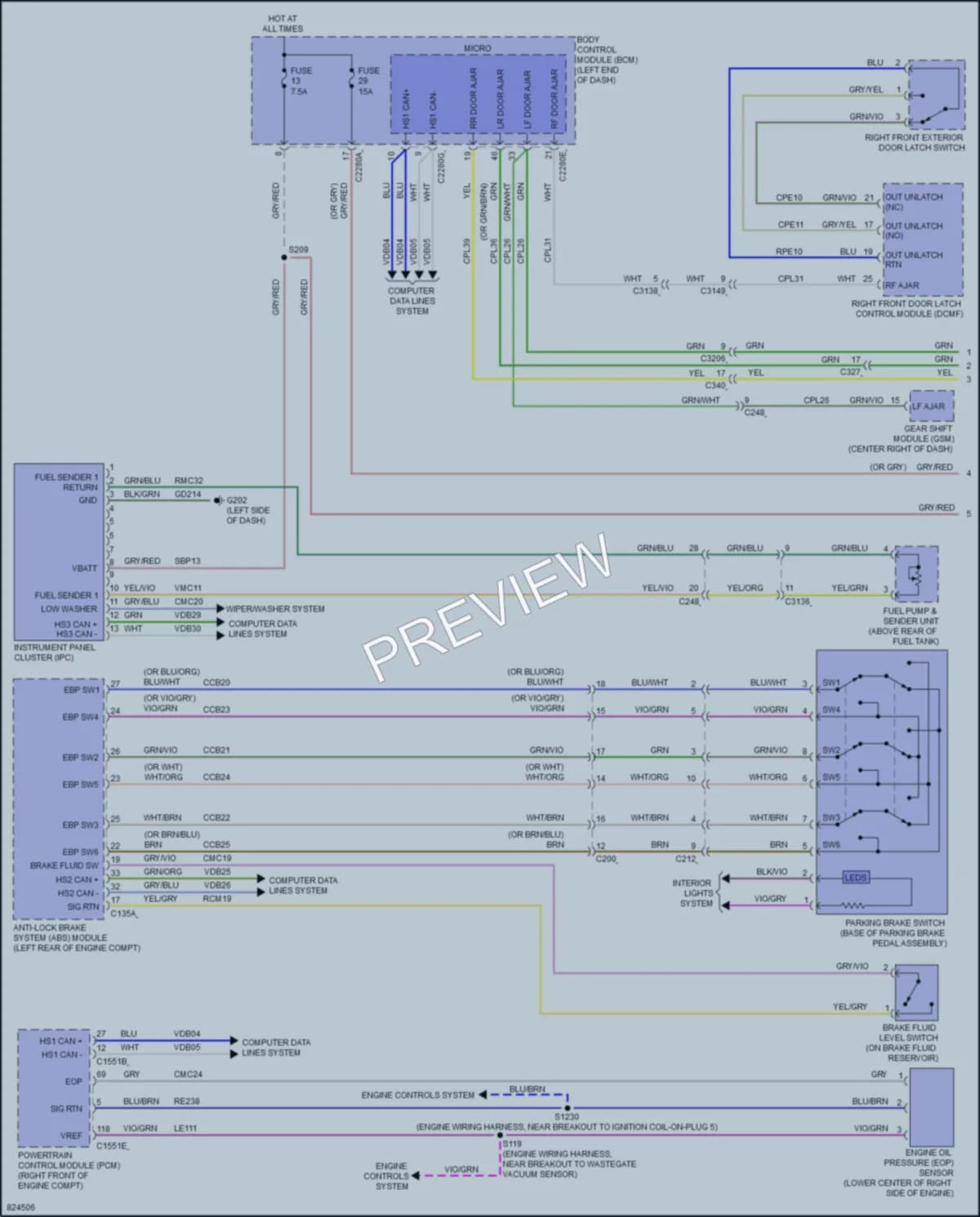 2023 Lincoln Aviator Instrument Cluster wiring diagram preview