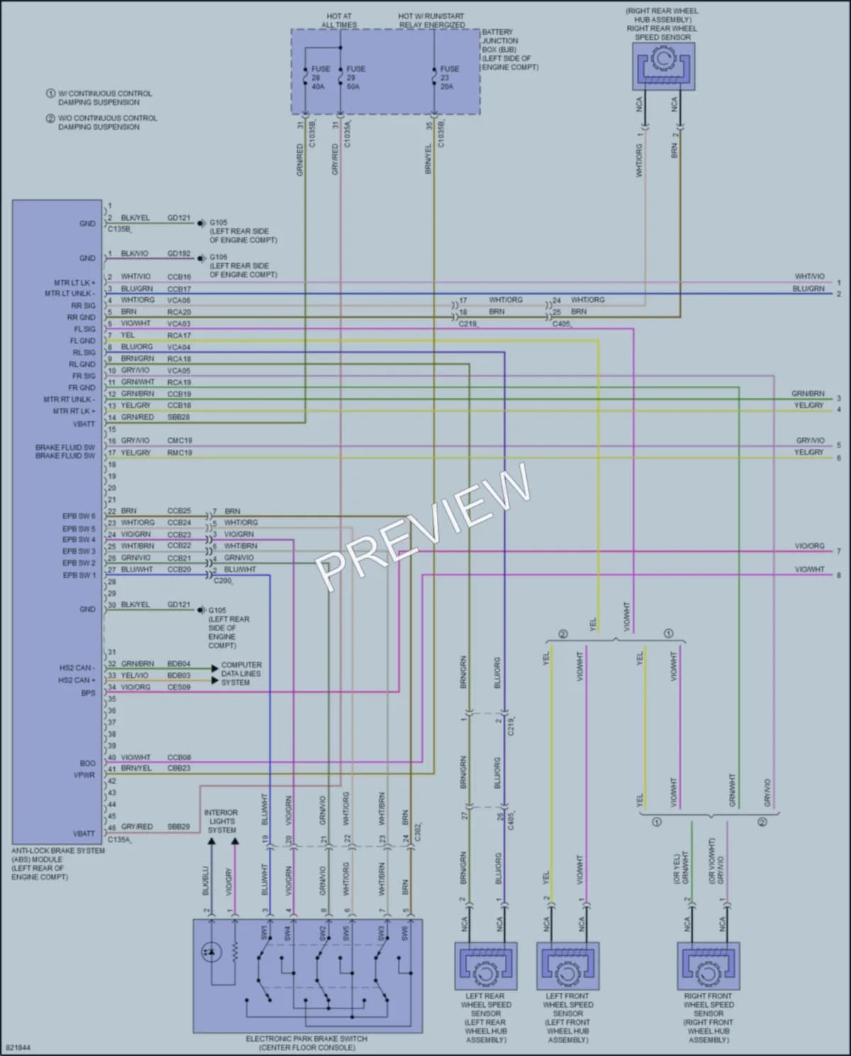 2023 Lincoln Corsair Anti Lock Brakes wiring diagram preview