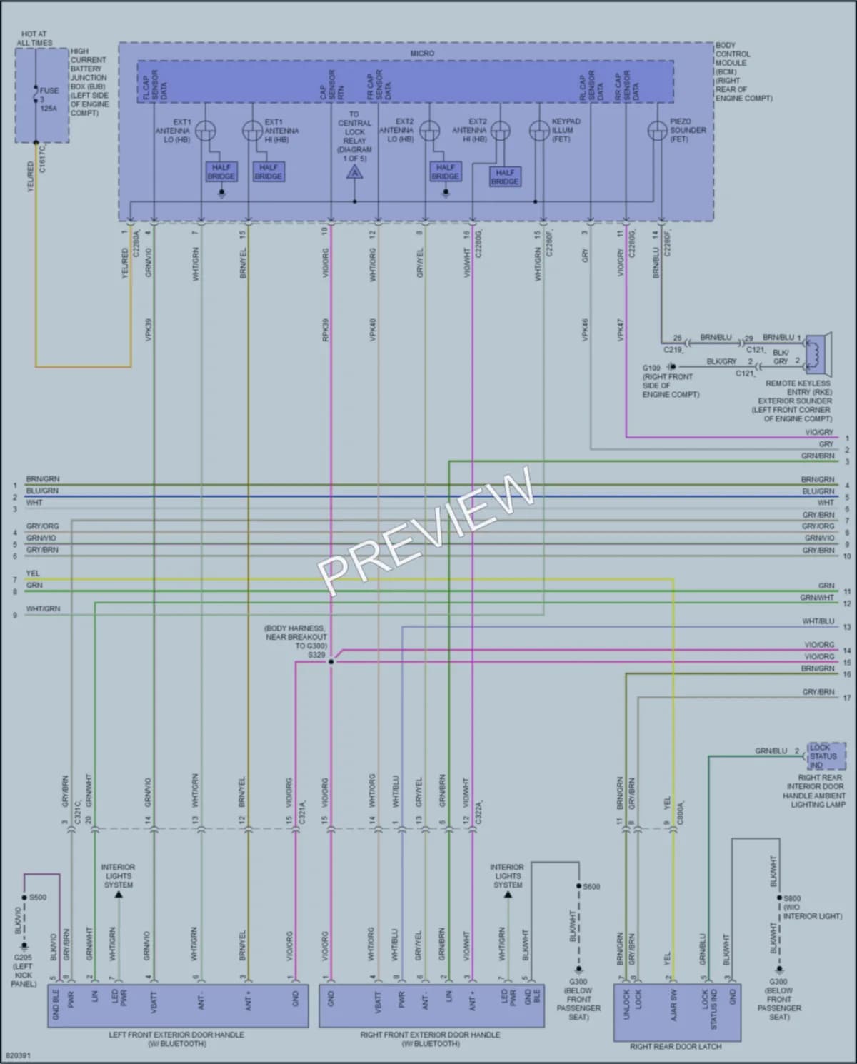 2023 Lincoln Corsair Anti Theft wiring diagram preview