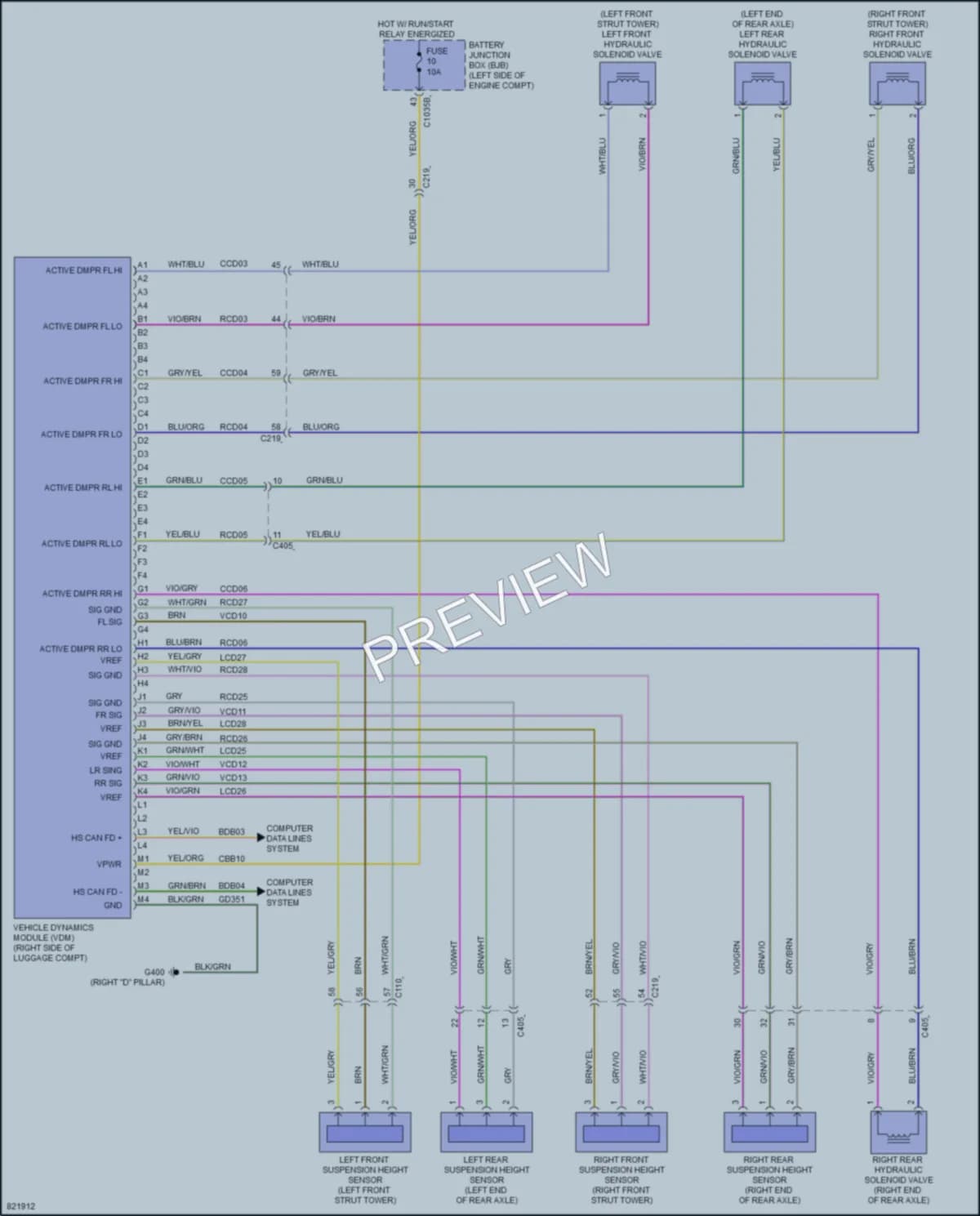 2023 Lincoln Corsair Electronic Suspension wiring diagram preview