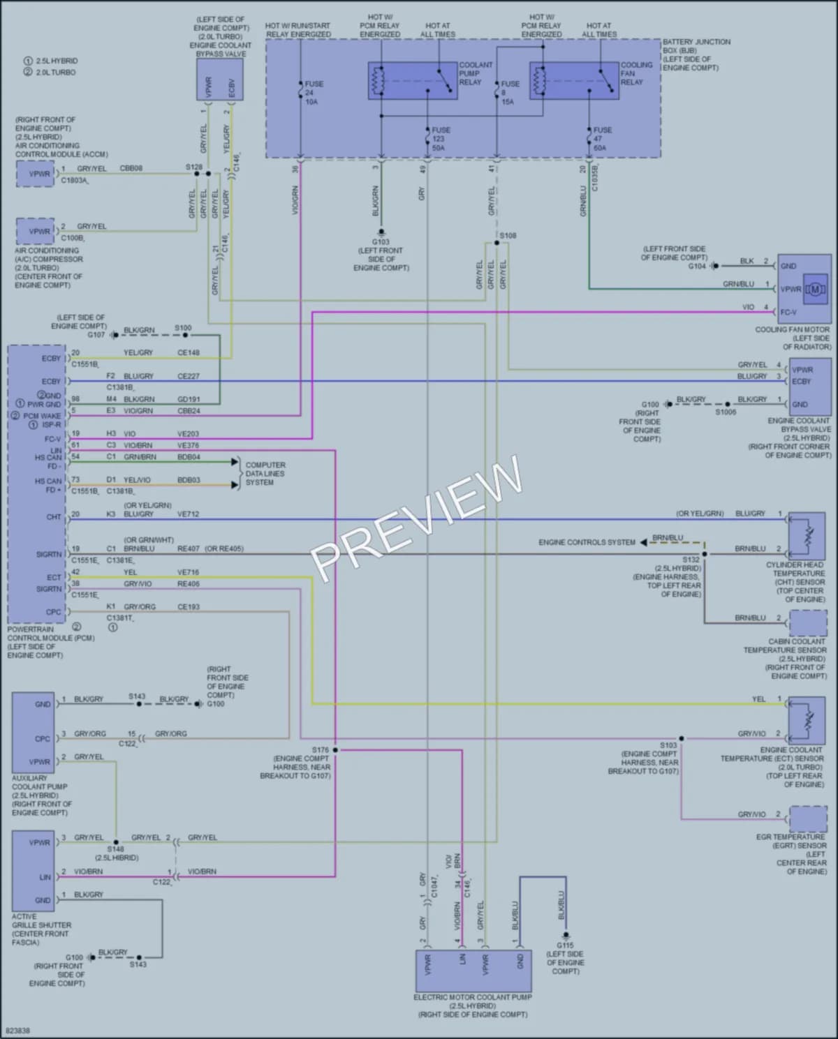 2023 Lincoln CorsairPlugIn Cooling Fan wiring diagram preview