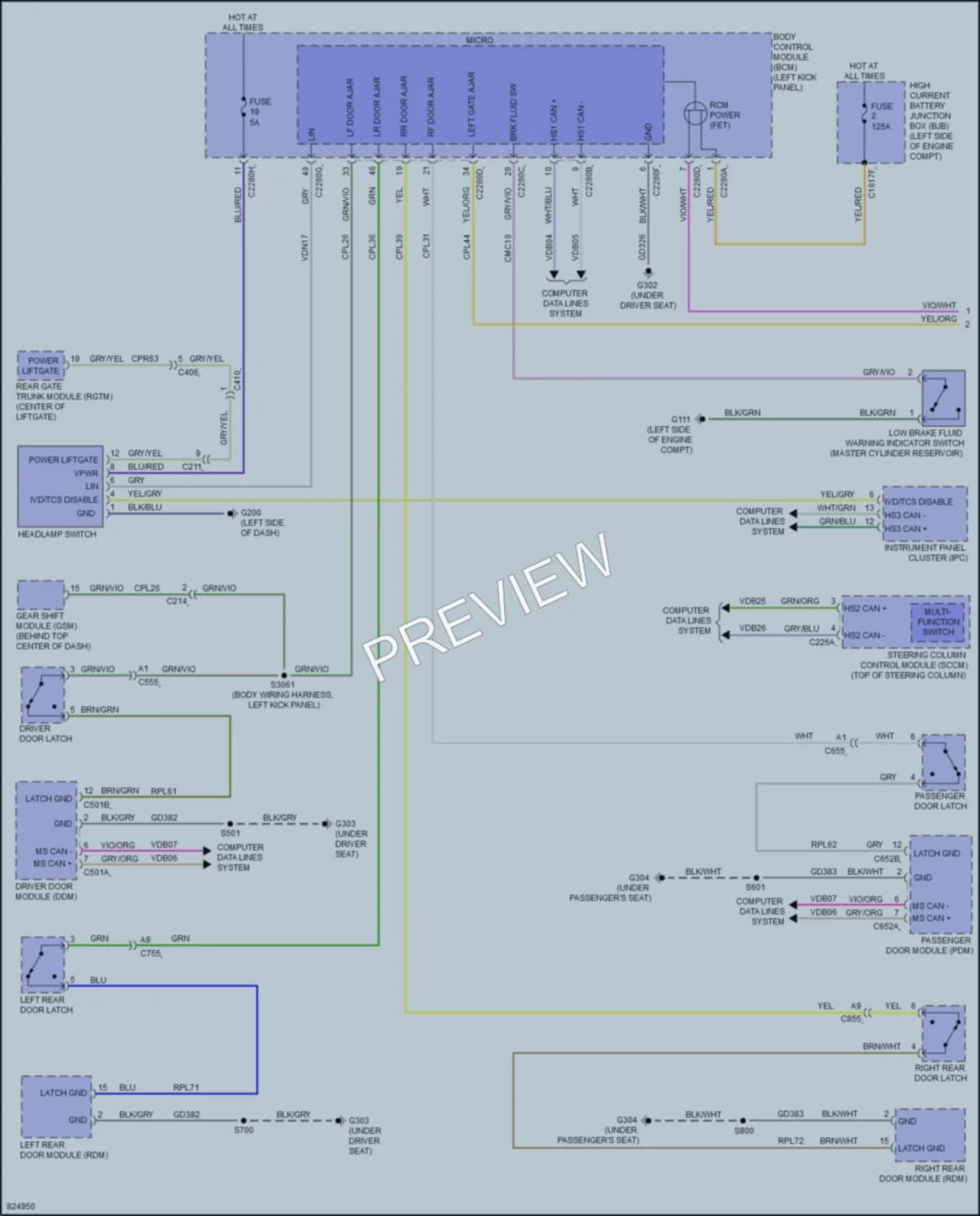 2023 Lincoln Nautilus Warning Systems wiring diagram preview