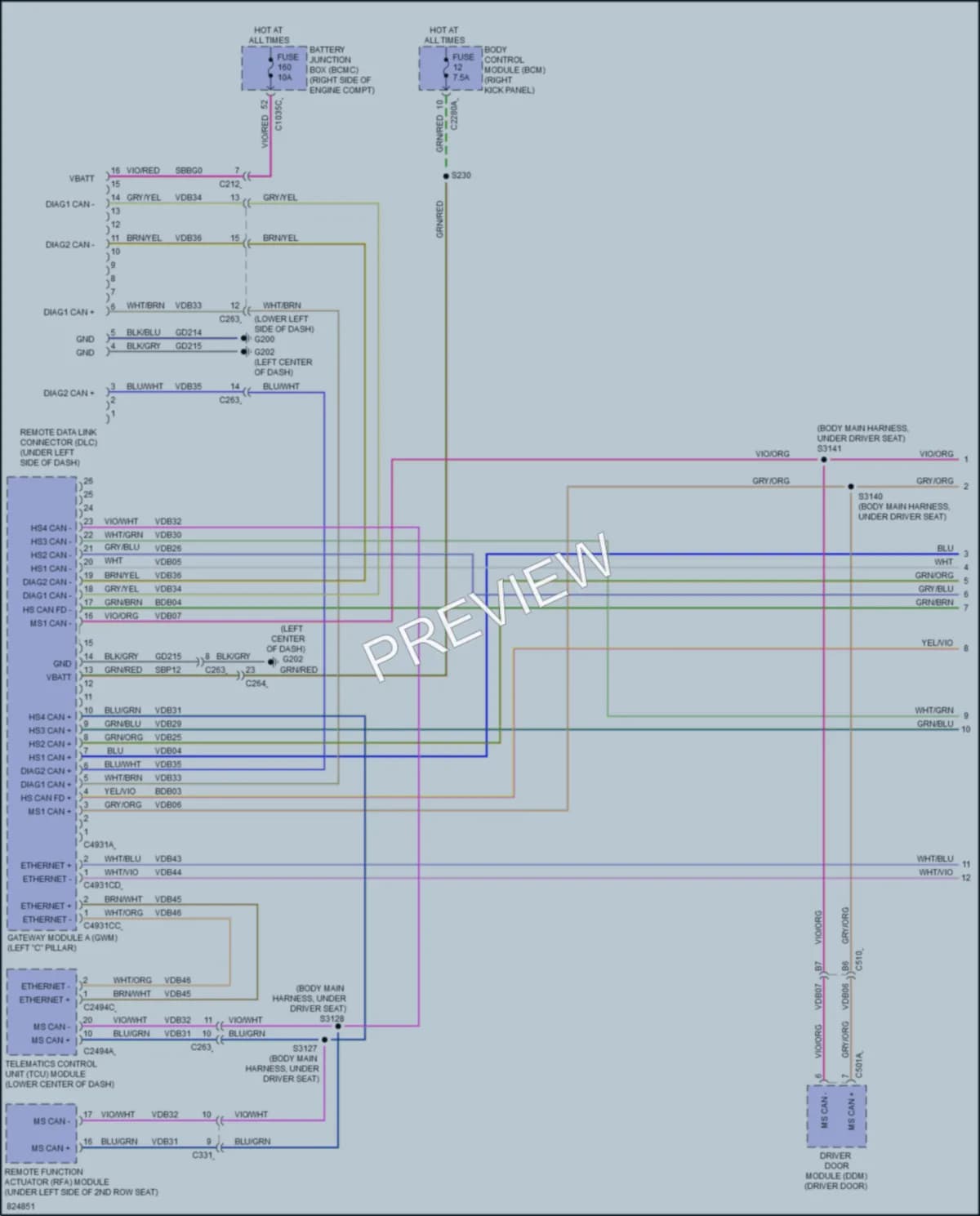2023 Lincoln Navigator Computer Data Lines wiring diagram preview