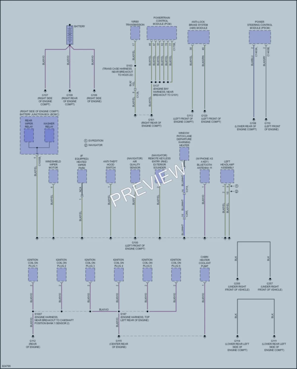 2023 Lincoln Navigator Ground Distribution wiring diagram preview